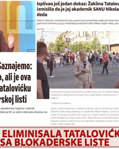 ЛАЖ ЕЛИМИНИСАЛА ТАТАЛОВИЋКУ СА БЛОКАДЕРСКЕ ЛИСТЕ: Ништа од кандидатуре за посланика Скупштине (ВИДЕО)