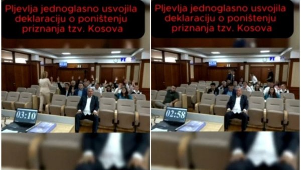 ПОСЛЕ ЗЕТЕ: Пљевља једногласно усвојила декларацију о поништењу признања тзв. Косова