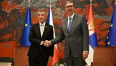 ВУЧИЋ СА БАБИШЕМ: У току састанак у Палати Србија (ФОТО)