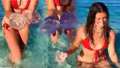 Позната Немица мислила да су бесплатни силикони за груди, па ГОЛИМ РУКАМА вадила месечеве МЕДУЗЕ из грчког мора (ВИДЕО)