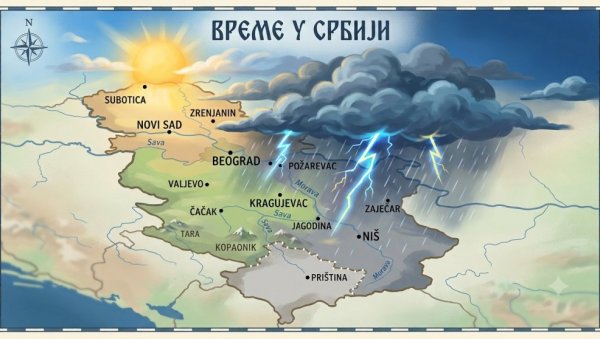 СТИЖЕ ПРОМЕНА: Ево где се још очекују пљускови до краја дана