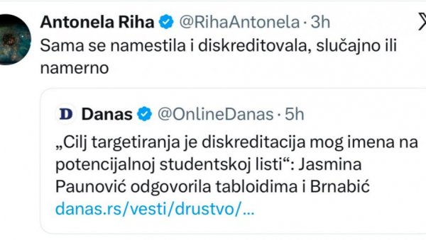 НИ БЛОКАДЕРИ НИСУ НАСЕЛИ НА ПРОПАГАНДУ ЈАСМИНЕ ПАУНОВИЋ: Покушај прања их још више упрљао
