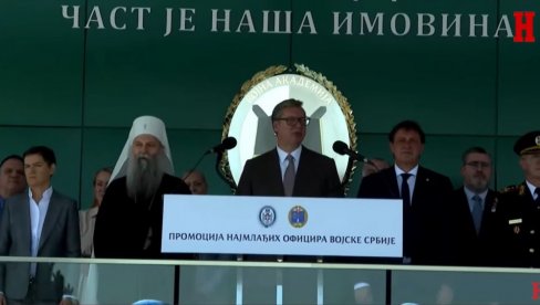 Svečanost povodom promocije najmlađih oficira Vojske Srbije, prisustvuje predsednik Vučić