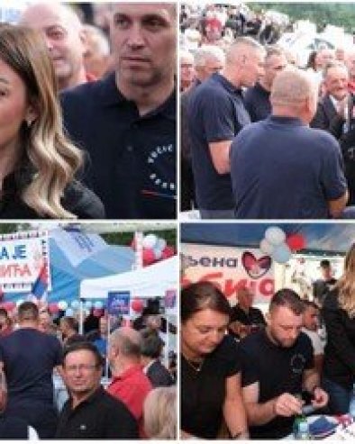 МИНИСТАРКА МЕСАРОВИЋ СА ГОЛИЈЕ ПОСЛАЛА ЈАСНУ ПОРУКУ: Председниче Вучићу, сви су уз вас! Заиграла и коло уз звуке српске трубе са мештанима