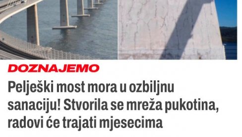 MOSTU U HRVATSKOJ OTVORENOM PRE 4 GODINE POTREBNA SANACIJA: Tamo se neće javiti blokaderi da zbog toga udare na državu