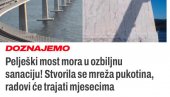 MOSTU U HRVATSKOJ OTVORENOM PRE 4 GODINE POTREBNA SANACIJA: Tamo se neće javiti blokaderi da udare na državu